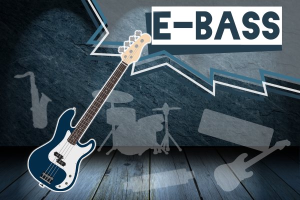 E-Bass als Pop Rock Instrument Band