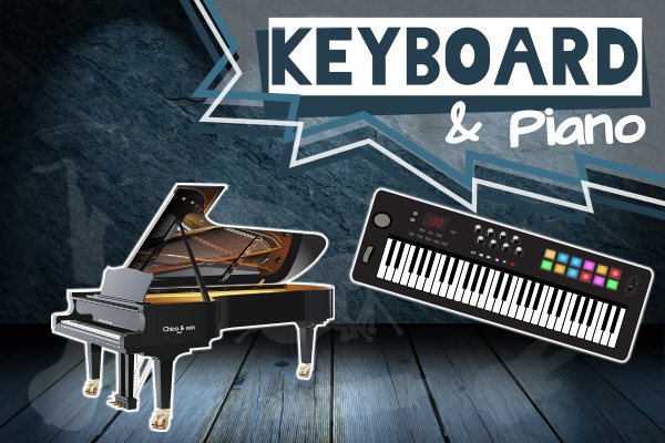Keyboard Piano Orgel als Pop Rock Instrument Band