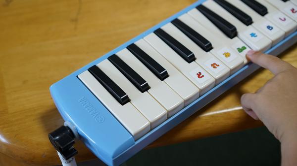 auf dem tisch liegende melodica