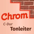 Chrom Mundharmonika Tonleiter C-Dur Treppe auf ab vor Ziegelmauer