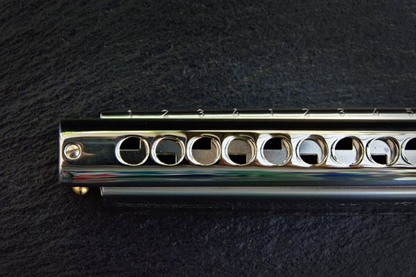 mundharmonika hohner 64 chromonica 280c mundstueck nah
