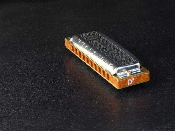 Hohner Blues Harp MS Detail Beschriftung